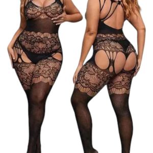 Body Red Entero Con Brillos Talles Pluss