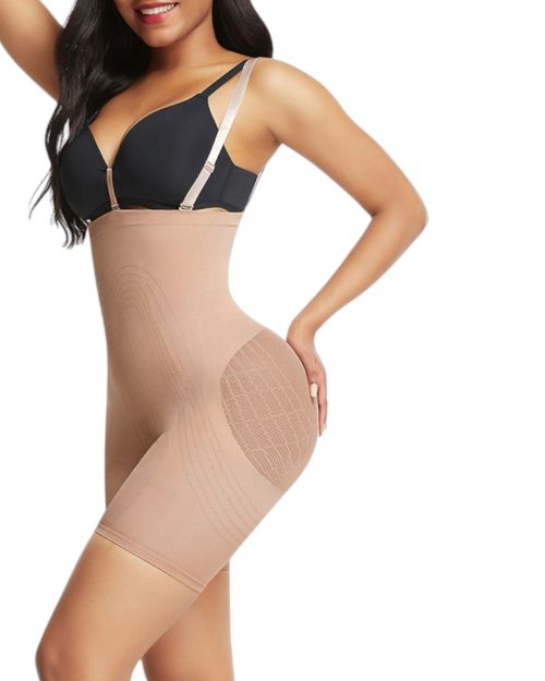 Body Reductor Sin Costura Levanta Cola Entrepierna Abierta
