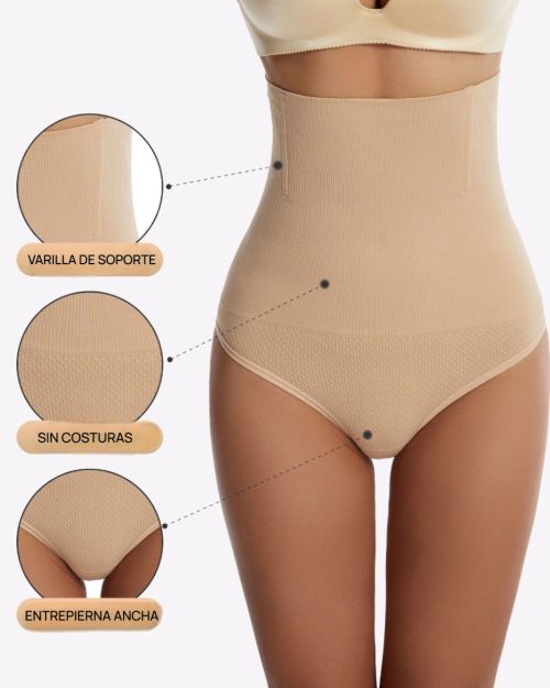 Faja Bombacha Bikini Reductora Moldea Abdomen Cintura Alta