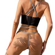 Conjunto Lencería 3 Piezas /top/portaligas/colaless.