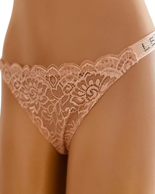 Tanga Colaless Encaje Sin Costura Pretina En Brillos
