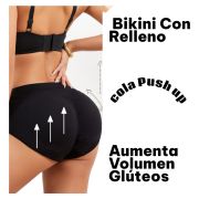 Bikini Bombacha Con Relleno Aumento Glúteo Levanta Cola