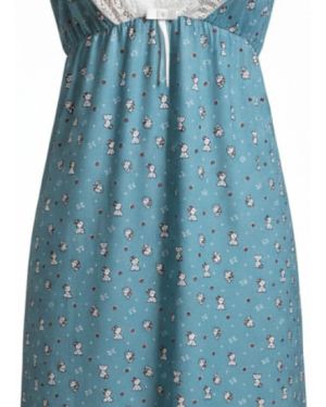 Camisón Pijama Baby Doll Estampado Encaje Talle Plus